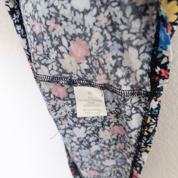 Miami‎ Womens Dress Size XS Floral Smocked Puff Sleeve Milkmaid Mini Cottagecore - Picture 7 of 8